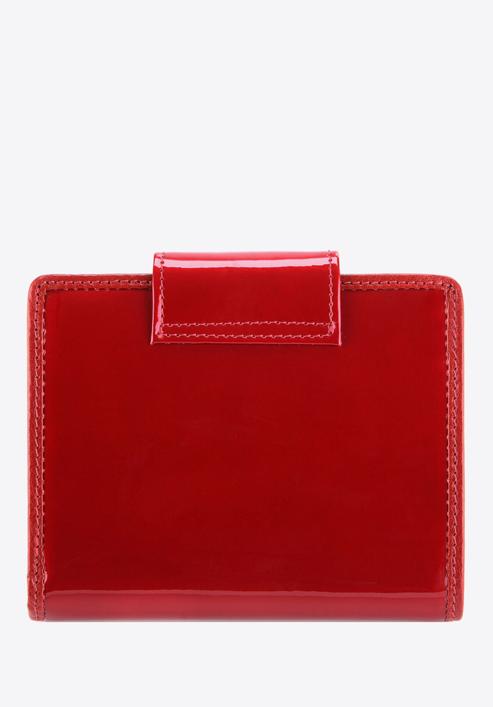 Damski portfel ze skóry lakierowany z ozdobną napą, czerwony, 25-1-362-1, Zdjęcie 5