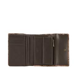 Women's medium-sized leather wallet, brown-beige, 19-1-044-4, Photo 1
