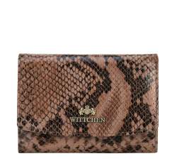 Women's medium-sized leather wallet, brown-beige, 19-1-001-4, Photo 1