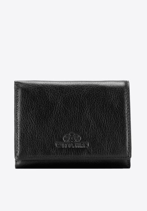 Damski portfel ze skóry mały, czarny, 21-1-032-L1, Zdjęcie 1