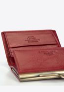 Damski portfel ze skóry na bigiel mały, ciemny czerwony, 21-1-059-30, Zdjęcie 7