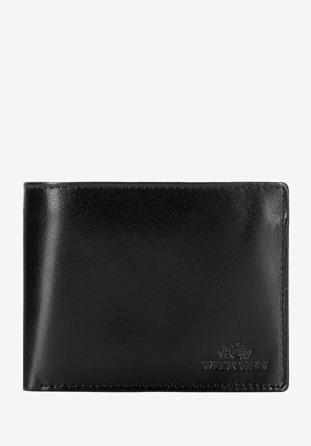 Damski portfel ze skóry niezamykany, czarny, 26-1-040-1, Zdjęcie 1