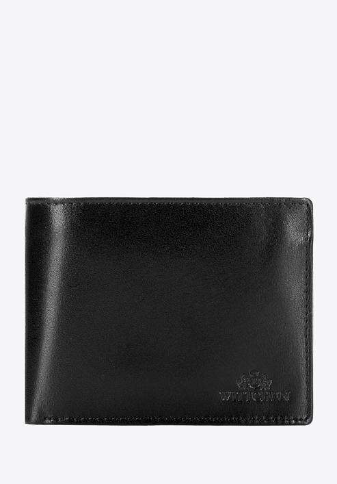 Damski portfel ze skóry niezamykany, czarny, 26-1-040-3, Zdjęcie 1