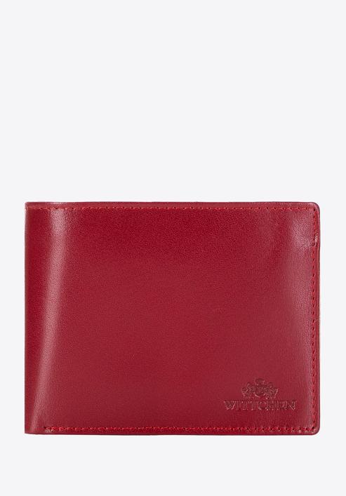 Damski portfel ze skóry niezamykany, czerwony, 26-1-040-1, Zdjęcie 1
