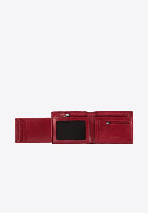 Damski portfel ze skóry niezamykany, czerwony, 26-1-040-3, Zdjęcie 3
