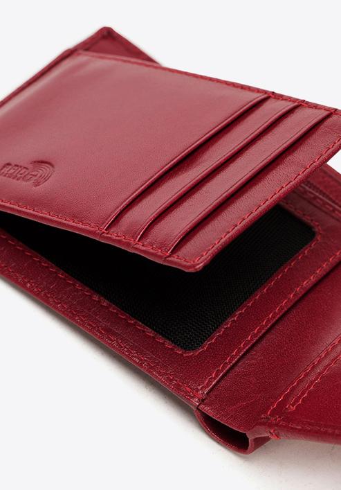 Damski portfel ze skóry niezamykany, czerwony, 26-1-040-3, Zdjęcie 8