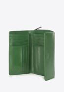 Damski portfel ze skóry poziomy, zielony, 14-1-049-L0, Zdjęcie 3