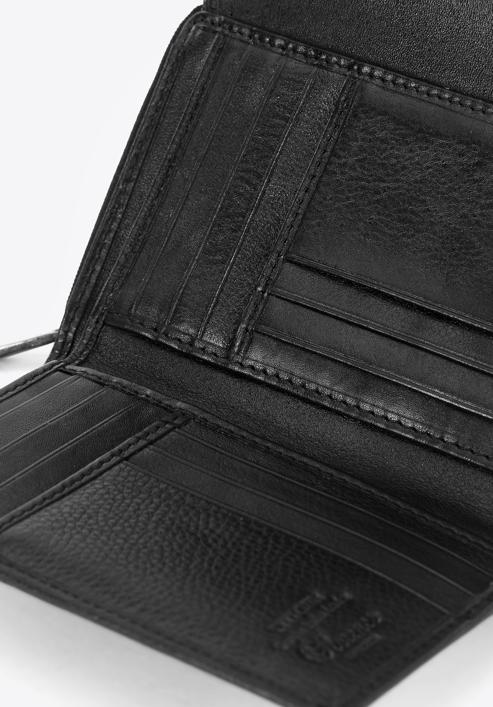 Damski portfel ze skóry poziomy, czarny, 14-1-049-L0, Zdjęcie 8