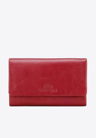 Damski portfel ze skóry prosty, czerwony, 26-1-442-3, Zdjęcie 1