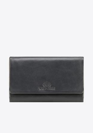 Women's large leather wallet, dark navy blue, 26-1-442-N, Photo 1