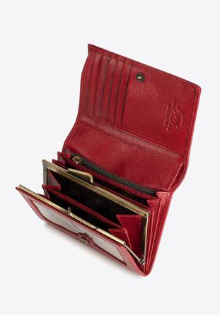 Damski portfel ze skóry średni, czerwony, 21-1-070-30, Zdjęcie 1