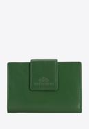 Damski portfel ze skóry z elegancką napą, zielony, 14-1-048-L5, Zdjęcie 1
