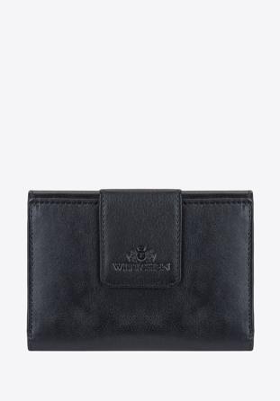 Damski portfel ze skóry z elegancką napą, czarny, 14-1-048-L1, Zdjęcie 1