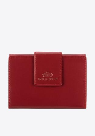 Damski portfel ze skóry z elegancką napą, czerwony, 14-1-048-L3, Zdjęcie 1