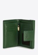 Damski portfel ze skóry z elegancką napą, zielony, 14-1-048-L5, Zdjęcie 4