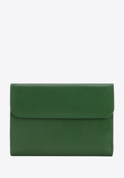 Damski portfel ze skóry z elegancką napą, zielony, 14-1-048-L5, Zdjęcie 7