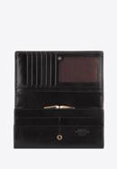 Damski portfel ze skóry z herbem duży, czarny, 10-1-075-NM, Zdjęcie 2