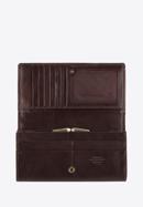 Damski portfel ze skóry z herbem duży, brązowy, 10-1-075-1, Zdjęcie 2