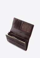 Damski portfel ze skóry z herbem duży, brązowy, 10-1-075-3, Zdjęcie 3