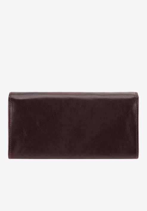 Damski portfel ze skóry z herbem duży, brązowy, 10-1-075-1, Zdjęcie 4