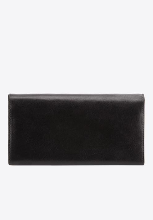 Damski portfel ze skóry z herbem duży, czarny, 10-1-075-3, Zdjęcie 5