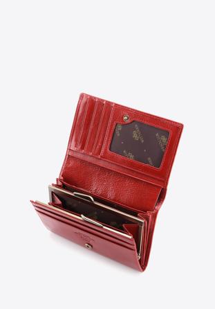 Damski portfel ze skóry z kieszenią na bigiel, czerwony, 21-1-081-3, Zdjęcie 1