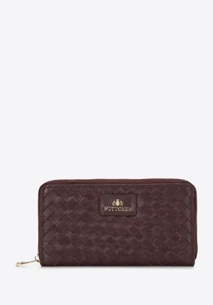 Women's large leather wallet, plum, 97-1E-505-3, Photo 1
