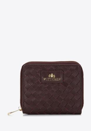 Women's small leather wallet, plum, 97-1E-504-3, Photo 1