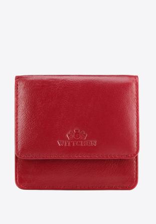 Women's leather compact wallet, red, 26-2-443-3, Photo 1