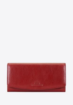Damski skórzany portfel na zatrzask, czerwony, 21-1-234-3L, Zdjęcie 1
