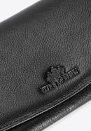 Damski skórzany portfel na zatrzask, czarny, 21-1-234-3L, Zdjęcie 8
