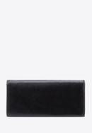 Damski skórzany portfel z herbem poziomy, czarny, 10-1-333-N, Zdjęcie 4