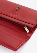 Damski skórzany portfel z herbem poziomy, czerwony, 10-1-333-4, Zdjęcie 8