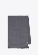 Elegant women's fringed scarf, grey, 98-7D-X10-X5, Photo 1