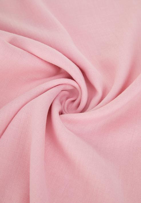 Elegant women's fringed scarf, powder pink, 98-7D-X10-X3, Photo 3