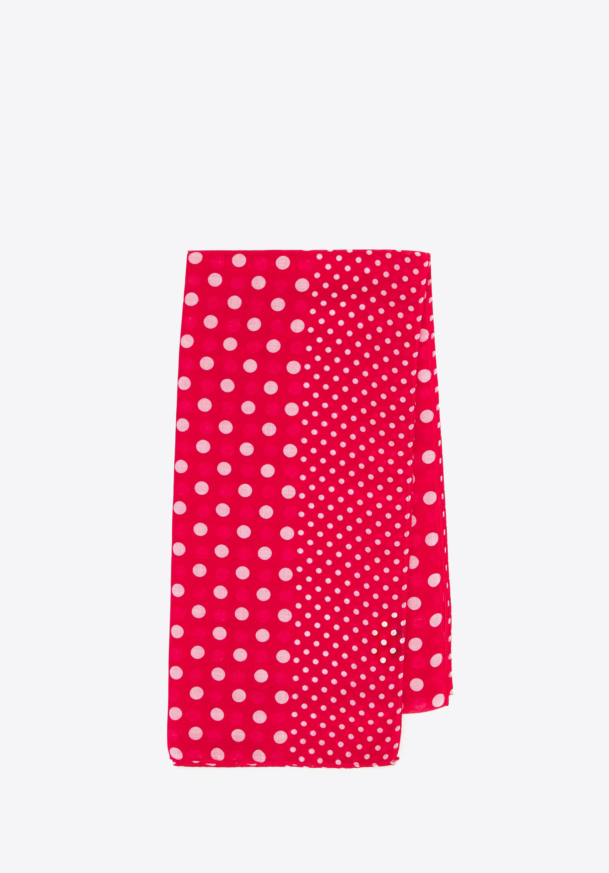 Women's polka-dot scarf, pink-white, 100-7D-006-P, Photo 1