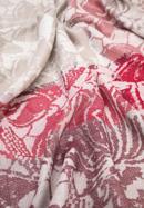 Damski szal w kwiatowy wzór, czerwono-beżowy, 95-7D-X13-X2, Zdjęcie 3