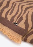 Women's zebra print scarf, dark brown - light brown, 95-7F-006-9, Photo 3