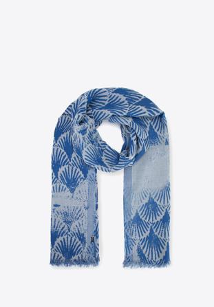 Women's reversible scarf, blue, 95-7D-X02-7, Photo 1