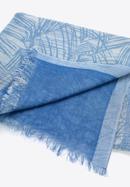 Damski szal z bawełny dwustronny, jasny niebieski, 95-7D-X02-8, Zdjęcie 4