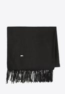 Women's fringed scarf, black, 94-7D-X90-4, Photo 1