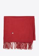 Women's fringed scarf, burgundy, 94-7D-X90-4, Photo 1