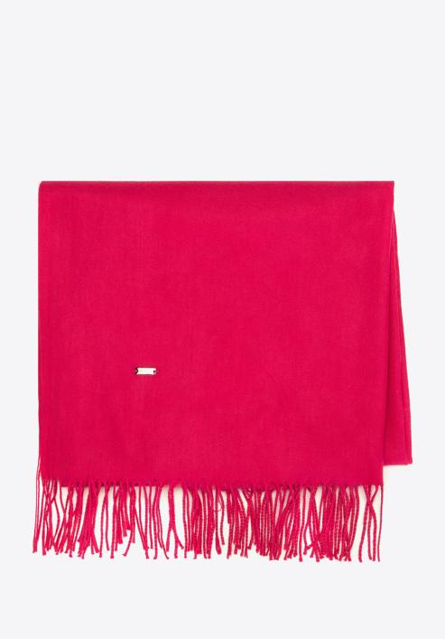 Women's fringed scarf, pink, 94-7D-X90-4, Photo 1