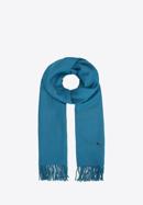 Women's fringed scarf, blue, 94-7D-X90-N, Photo 2