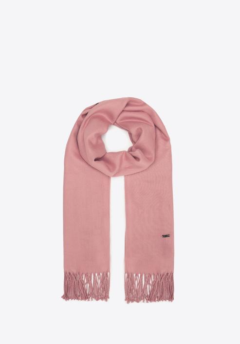 Women's fringed scarf, light pink, 94-7D-X90-N, Photo 2