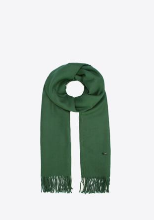 Women's fringed scarf, green, 94-7D-X90-Z, Photo 1