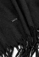 Women's fringed scarf, black, 94-7D-X90-4, Photo 3
