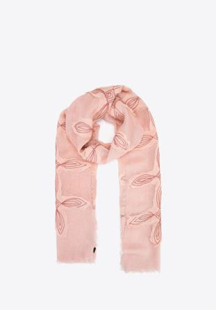 Women's patterned scarf, muted pink, 95-7D-X12-R, Photo 1
