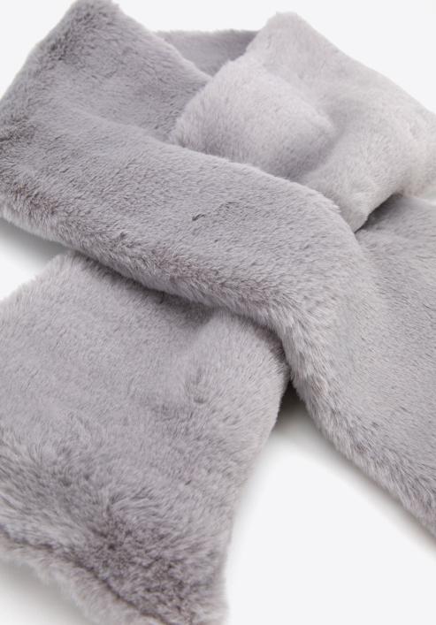 Women's faux fur winter scarf, grey, 95-7F-003-8, Photo 3