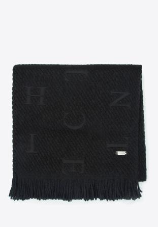 Women's monogram scarf, black, 93-7F-007-1, Photo 1